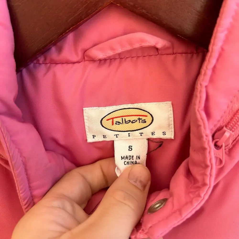 Talbots Goose Down Filled Puffer Vest Size Small